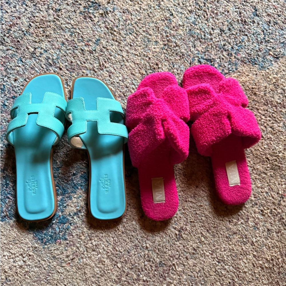 MIA / Hermes Women's Flats in Teal and Pink